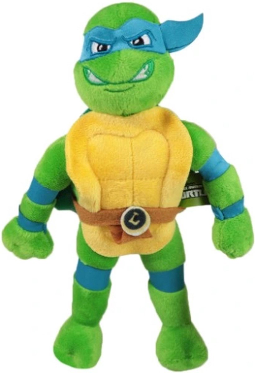 Leonardo (Blauw) Teenage Mutant Ninja Turtles Pluche Knuffel 21 cm [Nickelodeon Plush Toy | Speelgoed knuffeldier knuffelpop voor kinderen jongens meisjes | Michelangelo, Leonardo, Donatello, Raphael]